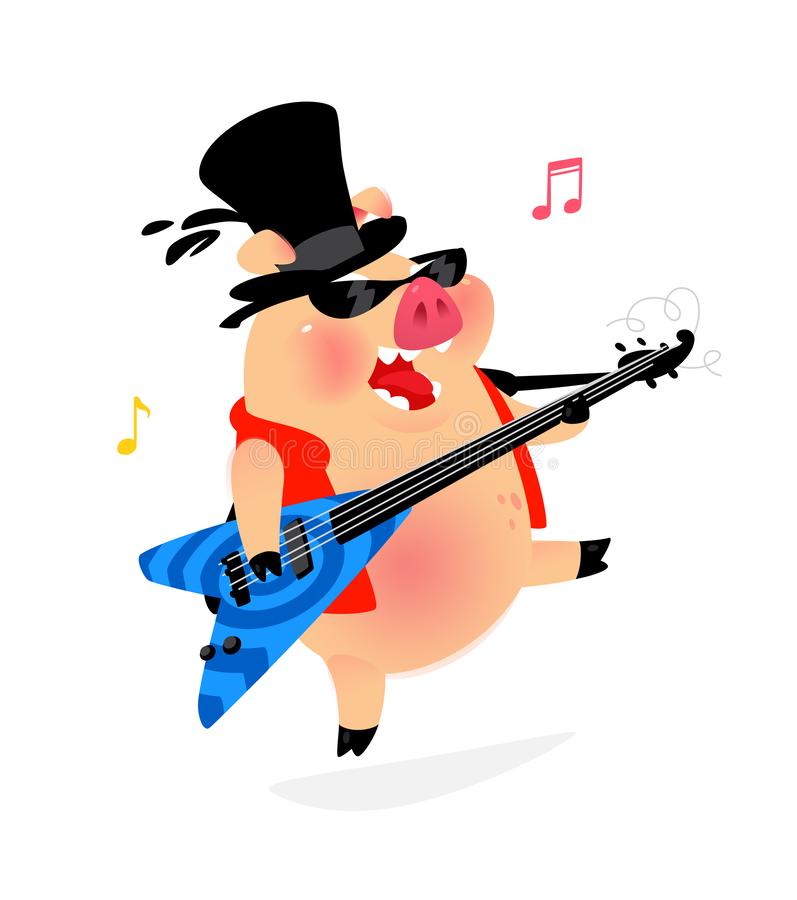 illustrationpighatguitarvectorrockperformerpopularsongscostumecharactermascotmusicclubcafe141453951.jpg