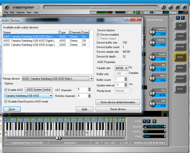 Aceu Audio Settings