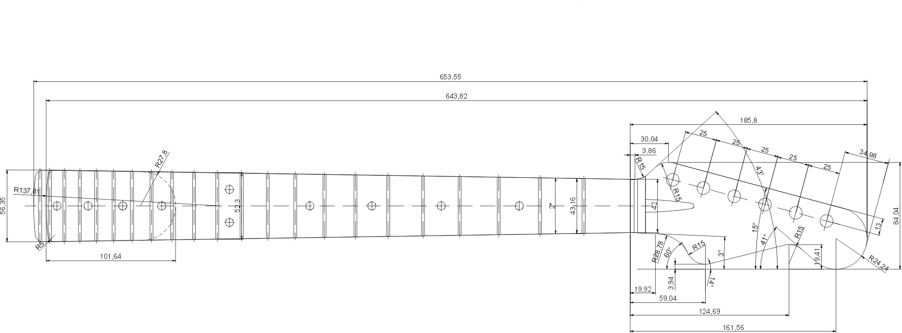 Ищу чертеж Fender Stratocaster - Shamray Guitars